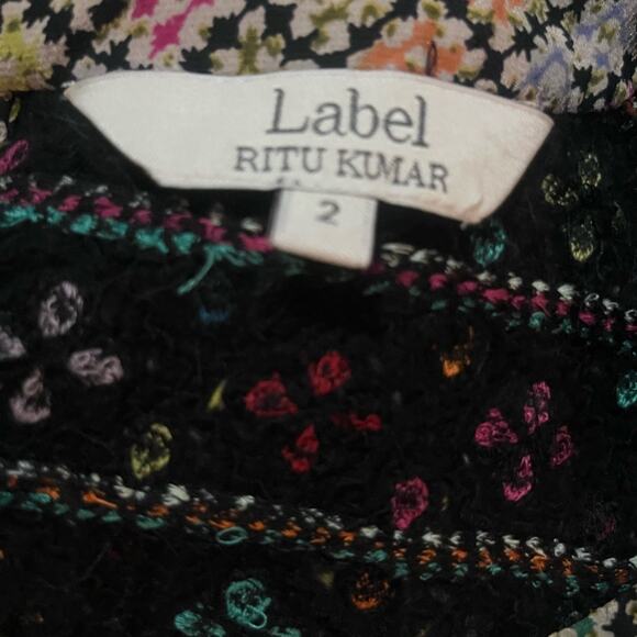 Label Ritukumar Embroidered Long Tunic Dress 2 Boho Indian Ethnic Resortwear - Picture 8 of 9